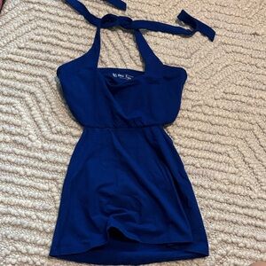 Blue Halter Neck Top